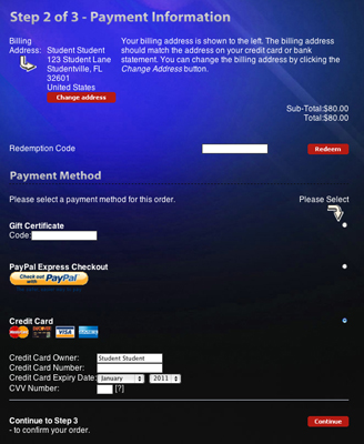 Payment Information